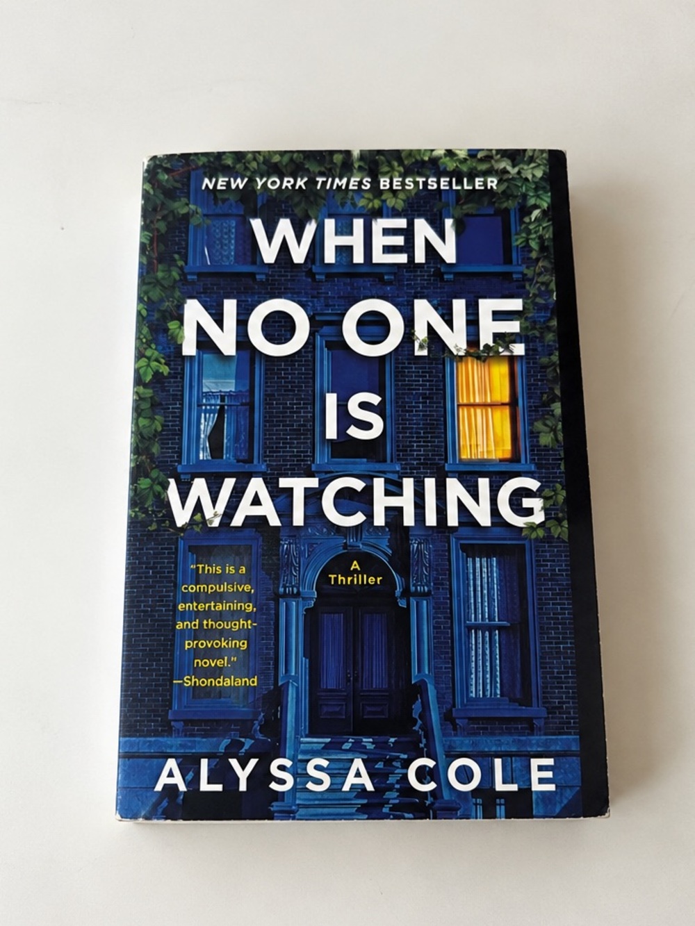When No One Is Watching by Alyssa Cole - Blue Paperback Thriller